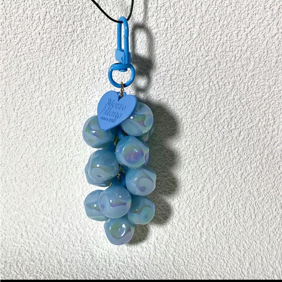 Beaded Grape Cluster Charm Keychain - Picture 6 of 8